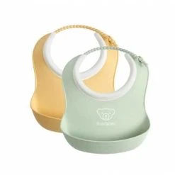 Baby Björn Pieni Koururuokalappu 2kpl, Keltainen/Vihreä