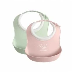 Baby Björn Pieni Koururuokalappu 2kpl, Vaaleanpunainen/Vihreä