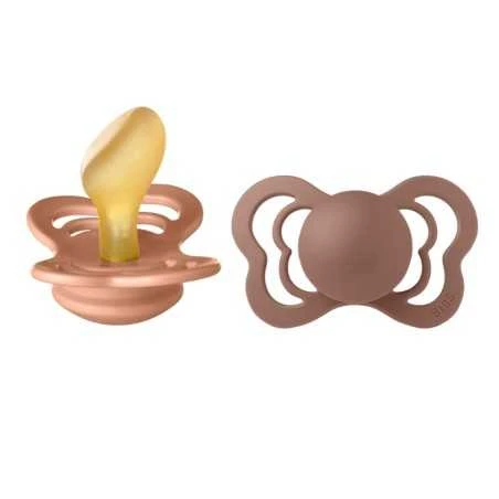 Bibs Couture Luonnonkumitutti 2kpl 0-6kk - Peach/Woodchuck