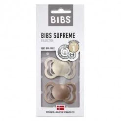 Bibs Supreme 2 Silikonitutti 1, Vanilla/Dark Oak