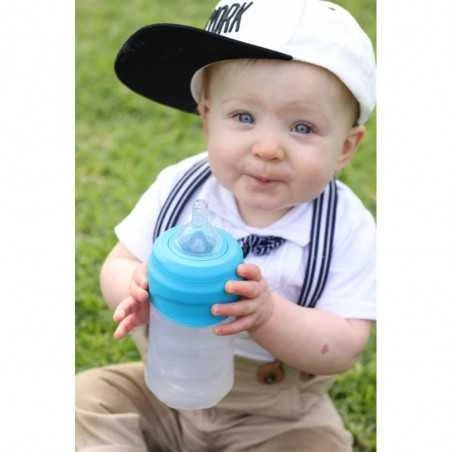 Cherub Baby Clip'N'Sip Silikoni Kansipakkaus, Sininen - Image 3