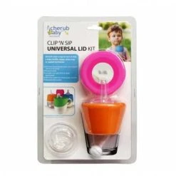 Cherub Baby Clip'N'Sip Silikoni Kansipakkaus, Pinkki