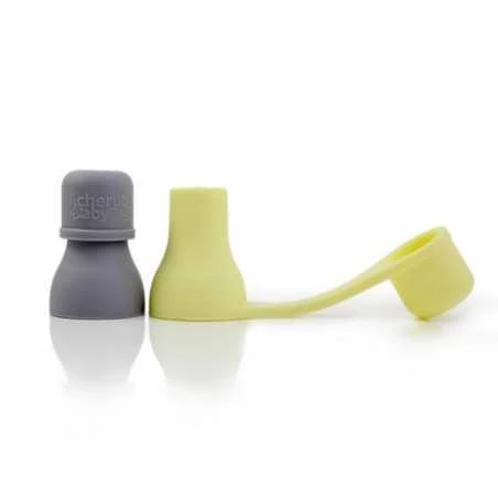 Cherub Baby Imuventtiili Silikoni 2kpl, Keltainen/harmaa - Image 2