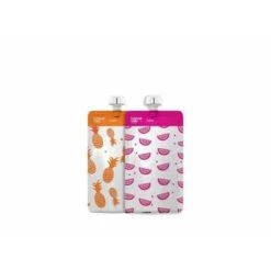 Cherub Baby Täytettävä Ruokapussi Mini 10kpl, Pinkki/Oranssi