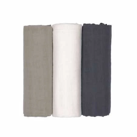 LÄSSIG Lässig Puuvillaharso, 85cm, Olive-milky-navy - Image 2