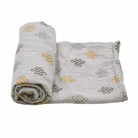 Lodger Swaddler Kapalo Harso 120x120cm, Mist Harmaa 2 Lodger Swaddler Kapalo Harso 120x120cm, Mist Harmaa - Image 2