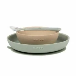 Nattou Lasten Silikoninen Astiasto, 3osaa, Hiekka