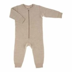 Voksi Double Fleece Haalari, Melange Sand, 62-68